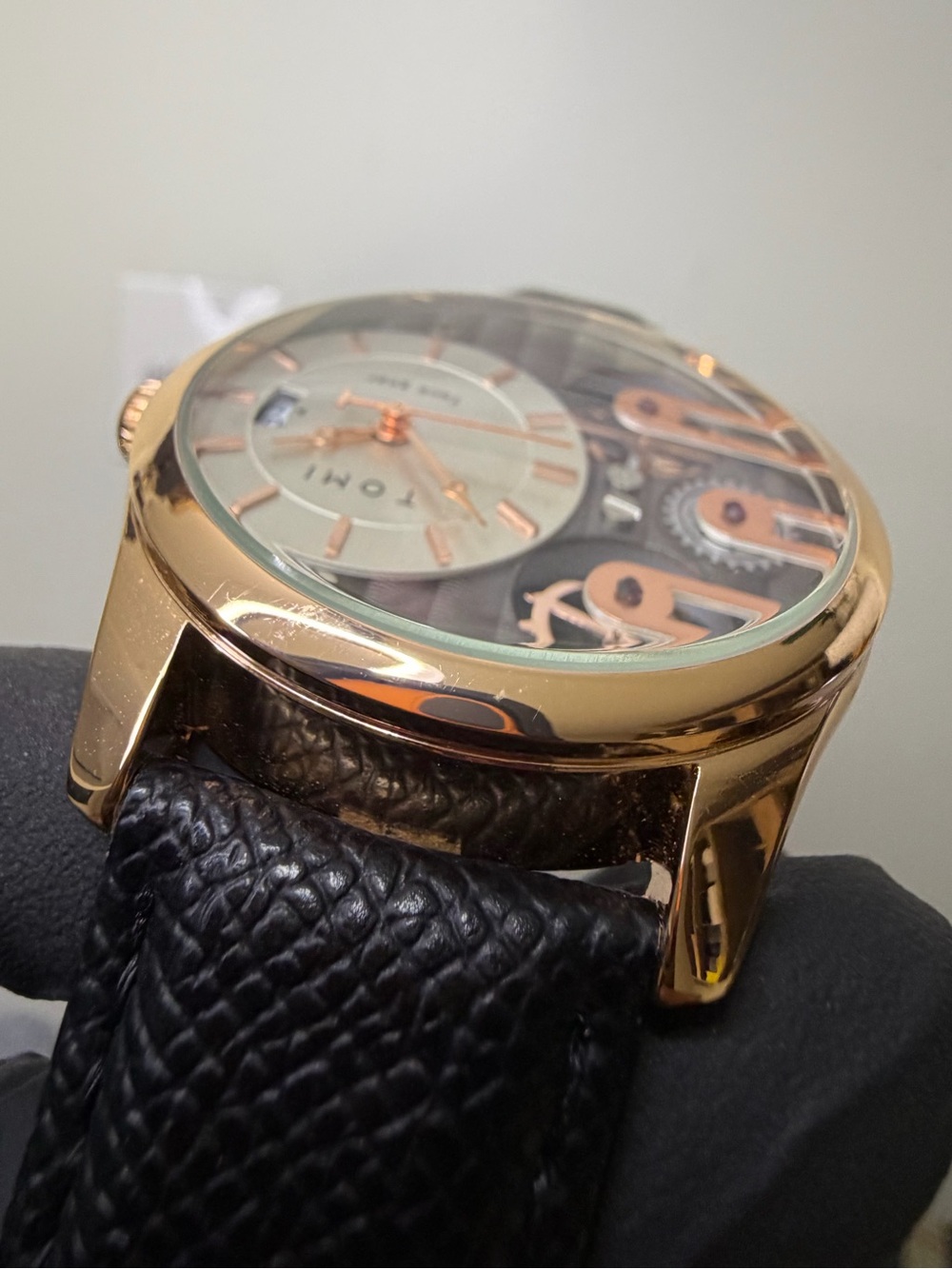 Tomi Face Gear T-106 Date Rose Gold 43mm Men’s Watch - Picture 7 of 13